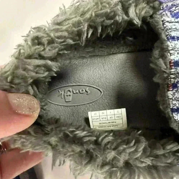 NWT!!! Unisex Sanuk Slippers Blue Red Size 2 Kids! - Picture 8 of 10